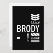 ブロディ名パーソナライズされた誕生日ギフト 招待状 (正面/裏面)
