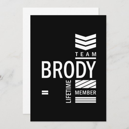 ブロディ名パーソナライズされた誕生日ギフト 招待状 (正面/裏面)