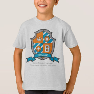 ブロディ少年B名&意味ナイツシールド Tシャツ