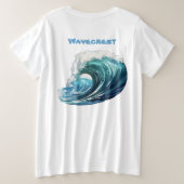 ブロディ海波形 プラスサイズTシャツ (デザイン裏面)