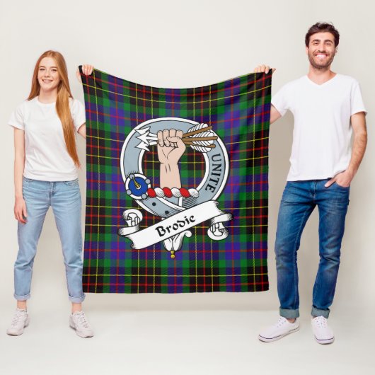 ブロディ狩りクランバッジタータンチェックプレイド フリースブランケット (インサイチュ)