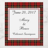 ブロディ・レッド・スコティ結婚ッシュのワインラベル ワインラベル (シングルラベル)