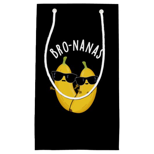 ブロナナスフルーツおもしろいバナナプンダークBG スモールペーパーバッグ (正面)