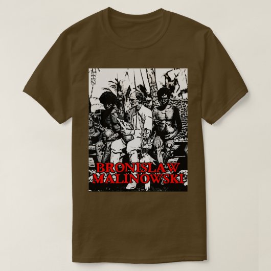 ブロニスローマリノフスキー Tシャツ (デザイン正面)