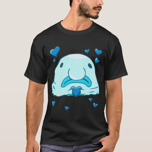 ブロブフィッシュの愛 (青) Tシャツ (正面)