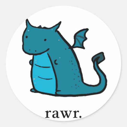 ブロブ・ドラゴン・ステッカー ラウンドシール (正面)