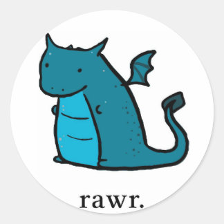 ブロブ・ドラゴン・ステッカー ラウンドシール