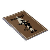 ブロムおもしろいの上の茶色の考古学者の魔女 ノートブック (右側)