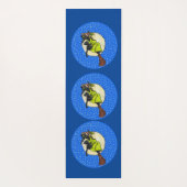 ブロムおもしろいムーンに浮かぶ可愛い飛んでいる魔女黒猫 ヨガマット (裏面)