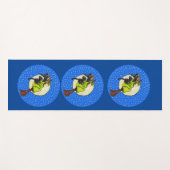 ブロムおもしろいムーンに浮かぶ可愛い飛んでいる魔女黒猫 ヨガマット (正面(横))