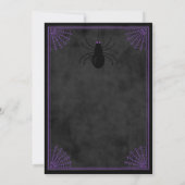 ブロムかわいらしハロウィンの黒板の魔女 招待状 (裏面)