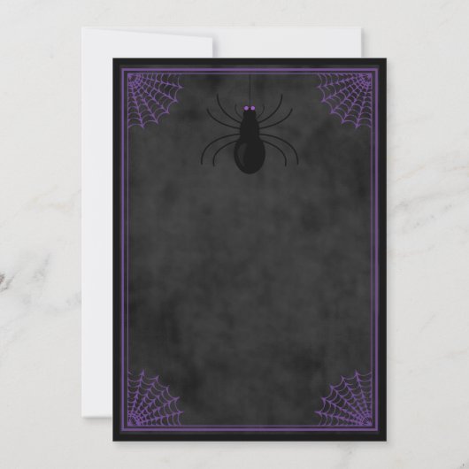 ブロムかわいらしハロウィンの黒板の魔女 招待状 (裏面)