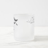 ブロムとカボチャの可愛いハロウィーン幽霊ウィッチ フロストグラスマグカップ (中央)