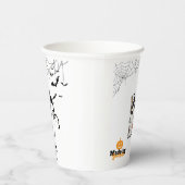 ブロムとカボチャの可愛いハロウィーン幽霊ウィッチ 紙コップ (右)