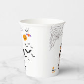 ブロムとカボチャの可愛いハロウィーン幽霊ウィッチ 紙コップ (右)