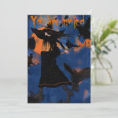 ブロムのハロウィーンの魔女の漫画スケッチ 招待状 (スタンド正面)