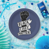 ブロムの抗議ブラックライフは平等の力を握る ペーパープレート (パーティー)
