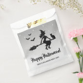 ブロムの銀の灰色と黒のハロウィーンの魔女 フェイバーバッグ (封をした状態)