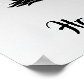 ブロムの銀の灰色と黒のハロウィーンの魔女 ポスター (角)