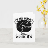 ブロムもしが乗り心地に合う – 面白いハロウィーン カード (黄色い花)