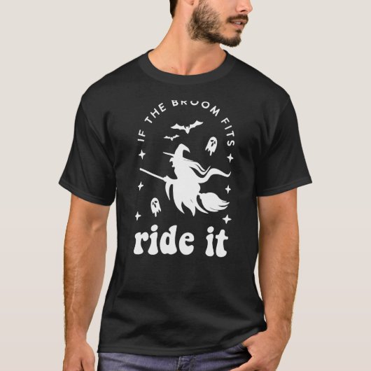 ブロムもしは、それを魔女に乗ってフィット機知に富んだ女性 Tシャツ (正面)