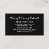 ブロムガーリーピンクとブラックハウス清掃サービス 名刺 (裏面)