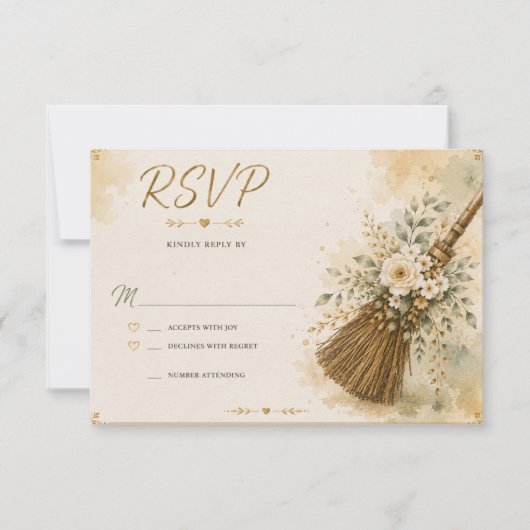 ブロムジャンピング 結婚式 RSVP カード (正面)