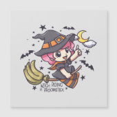 ブロムスティックに乗ったかわいい魔女 (正面)