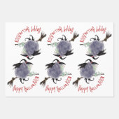 ブロムスティックの可愛い魔女ハロウィーン3xWPS ラッピングペーパーシート (正面2)