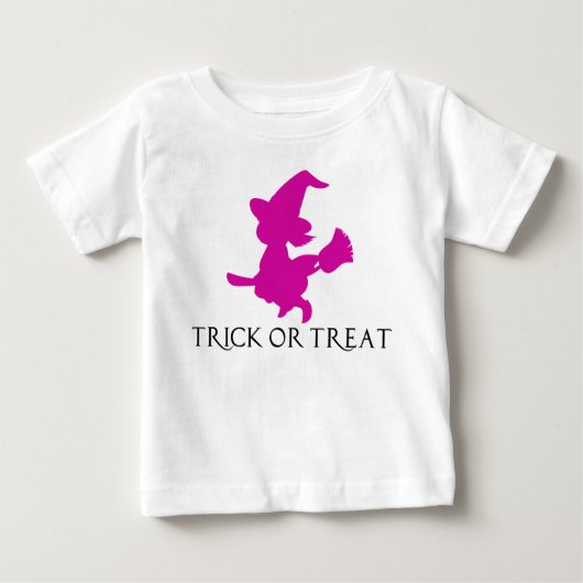 ブロムスティックベビーシャツの愛らしい魔女 ベビーTシャツ (正面)