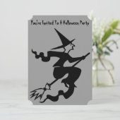 ブロムスティック上の不気味な魔女ハローウィンパーティ 招待状 (スタンド正面)
