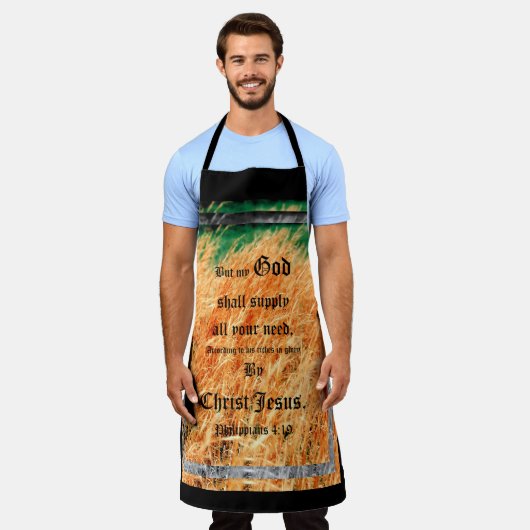 ブロムセージ抽象芸術フィリップ4vs19 エプロン (着用した状態)