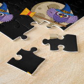 ブロムパターン飛んでいるの漫画ウィザードフクロウ ジグソーパズル (側面)