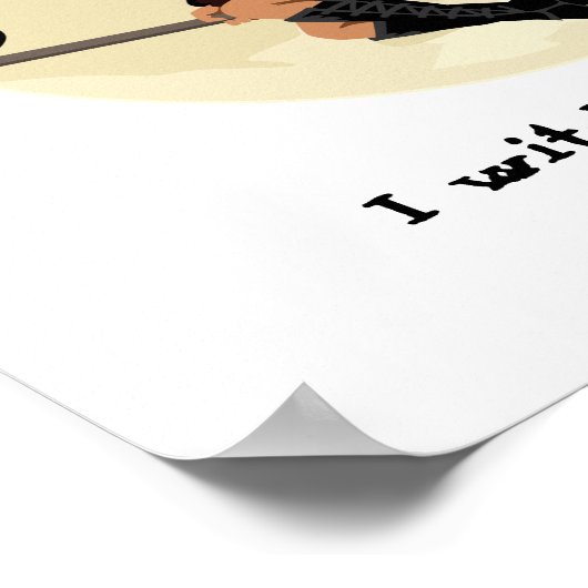 ブロムフレンドリーと黒猫のハロウィーンの魔女 ポスター (角)