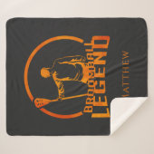 ブロムボーパーソナライズされたル伝説かわいいスポーツ シェルパブランケット (正面(横))