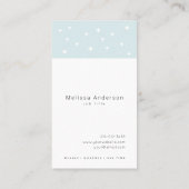 ブロムモダンライトブルー清掃サービスメイド 名刺 (裏面)