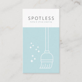 ブロムモダンライトブルー清掃サービスメイド 名刺