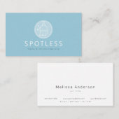 ブロムモダンロゴブルークリーニングサービスメイド 名刺 (正面/裏面)