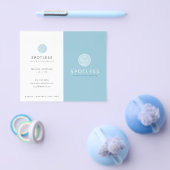 ブロムモダンロゴブルークリーニングサービスリーフレット チラシ (シングル)