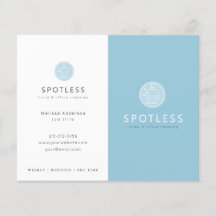 ブロムモダンロゴブルークリーニングサービスリーフレット