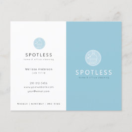 ブロムモダンロゴブルークリーニングサービスリーフレット チラシ