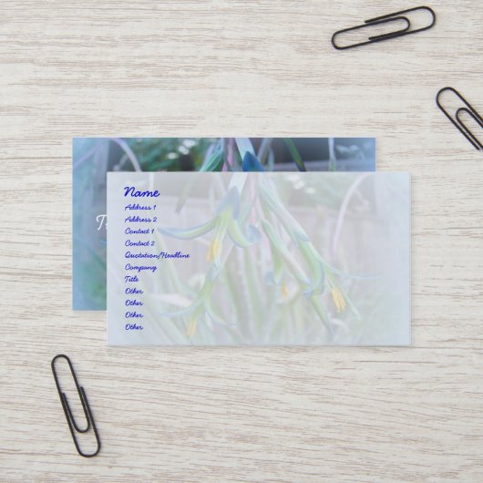 ブロムリードが青く咲く 名刺 (正面/裏面インサイチュ)