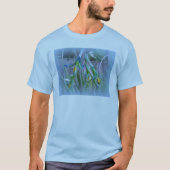 ブロムリードが青く咲く Tシャツ (正面)
