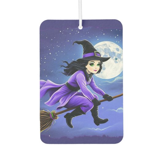 ブロム飛んでいるの魔女 – Wicca Halloween 1 カーエアーフレッシュナー (正面)