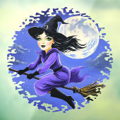 ブロム飛んでいるの魔女 – Wicca Halloween 7 ウィンドウサイン (シート3)