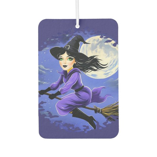 ブロム飛んでいるの魔女 – Wicca Halloween 7 カーエアーフレッシュナー (正面)