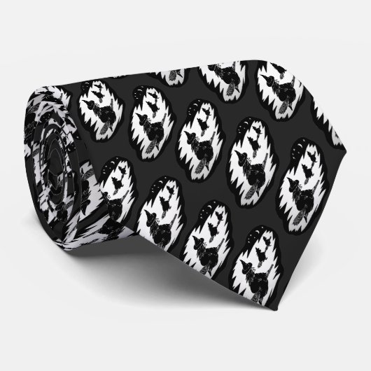 ブロム飛んでいるスティックの不気味な魔女ハロウィーン ネクタイ (ロール)