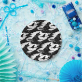 ブロム飛んでいるスティックの不気味な魔女ハロウィーン ペーパープレート (パーティー)