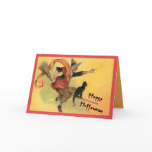 ブロム飛んでいるネコと魔女