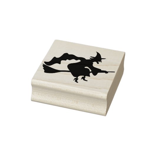 ブロム2シルエットアートスタンプに乗る魔女 ラバースタンプ (スタンプ)